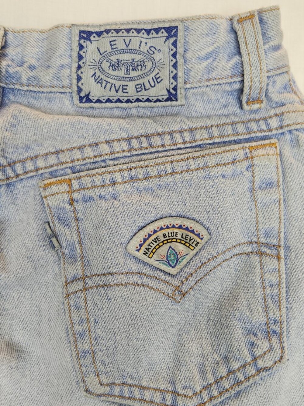 Vintage 90s Levi's Native Blue Jeans Womens Sz 10 USA Tapered Distressed